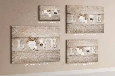 Tableau de liège décoratif Slogan amour pour intérieur