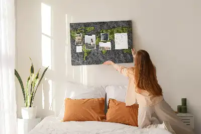 Tableau d’affichage en liège Carte du monde classique