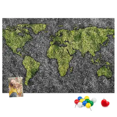 Tableau d’affichage en liège Carte du monde classique