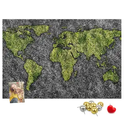 Tableau d’affichage en liège Carte du monde classique