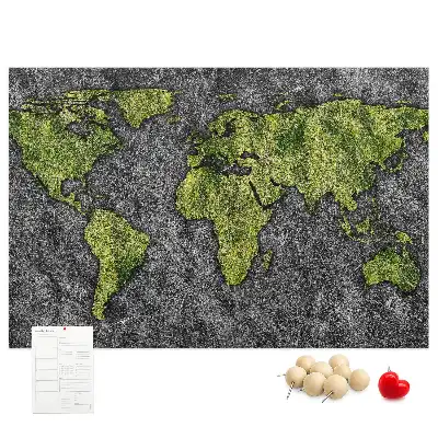 Tableau d’affichage en liège Carte du monde classique