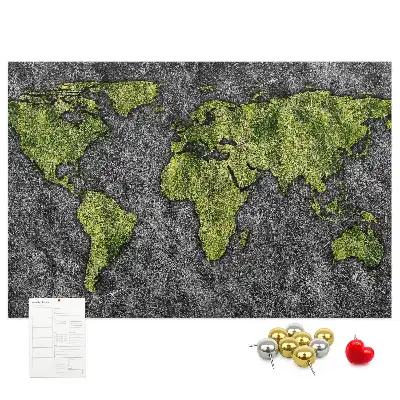 Tableau d’affichage en liège Carte du monde classique