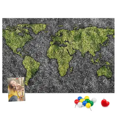 Tableau d’affichage en liège Carte du monde classique