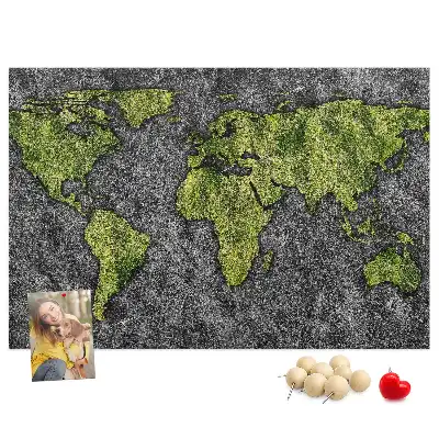Tableau d’affichage en liège Carte du monde classique