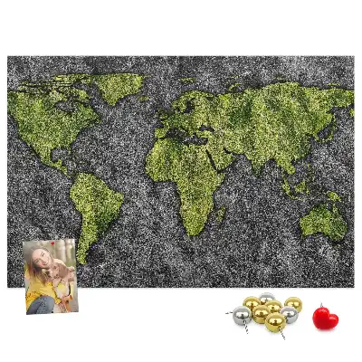 Tableau d’affichage en liège Carte du monde classique