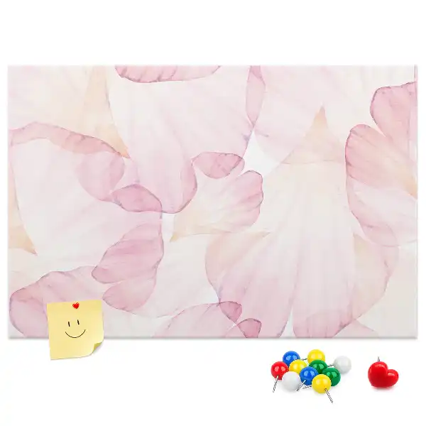 Tableau en liège décoratif motif Pétales à l'aquarelle