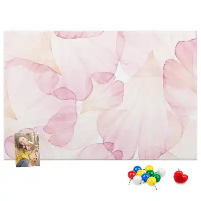 Tableau en liège décoratif motif Pétales à l'aquarelle