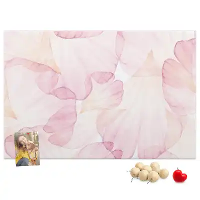 Tableau en liège décoratif motif Pétales à l'aquarelle