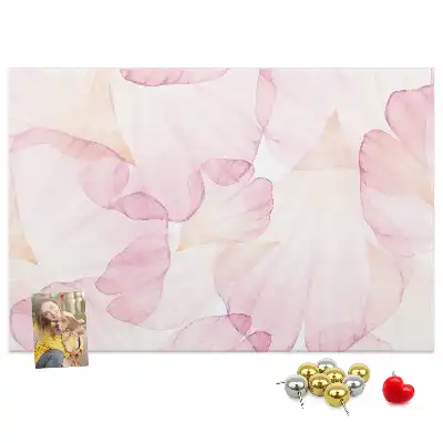 Tableau en liège décoratif motif Pétales à l'aquarelle