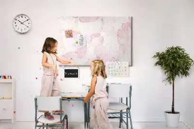 Tableau en liège décoratif motif Pétales à l'aquarelle