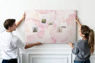 Tableau en liège décoratif motif Pétales à l'aquarelle