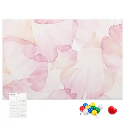 Tableau en liège décoratif motif Pétales à l'aquarelle