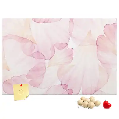 Tableau en liège décoratif motif Pétales à l'aquarelle
