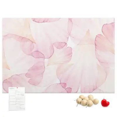 Tableau en liège décoratif motif Pétales à l'aquarelle