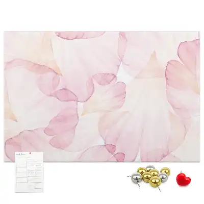 Tableau en liège décoratif motif Pétales à l'aquarelle