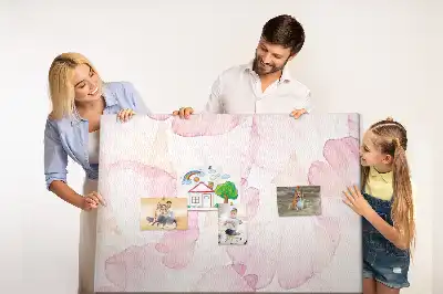 Tableau en liège décoratif motif Pétales à l'aquarelle