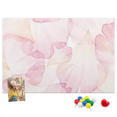 Tableau en liège décoratif motif Pétales à l'aquarelle