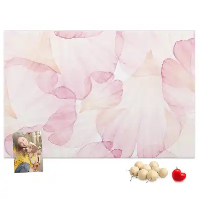 Tableau en liège décoratif motif Pétales à l'aquarelle