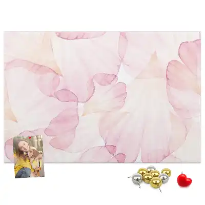 Tableau en liège décoratif motif Pétales à l'aquarelle