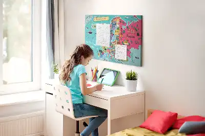 Tableau d'affichage en liège avec carte de l'Europe