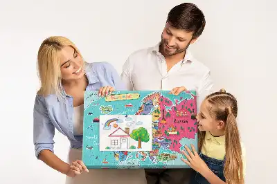 Tableau d'affichage en liège avec carte de l'Europe
