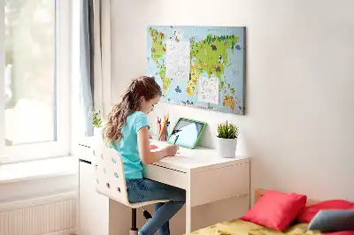 Tableau en liège Atlas des animaux pour enfants