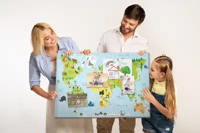 Tableau en liège Atlas des animaux pour enfants