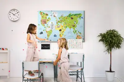 Tableau en liège Atlas des animaux pour enfants