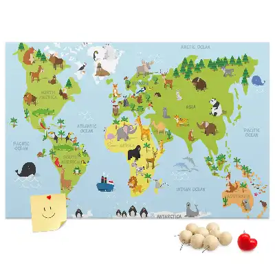 Tableau en liège Atlas des animaux pour enfants