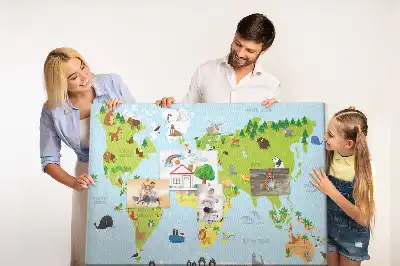 Tableau en liège Atlas des animaux pour enfants