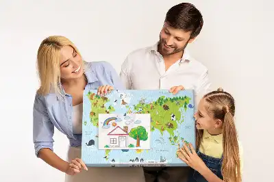 Tableau en liège Atlas des animaux pour enfants