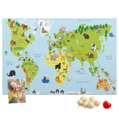 Tableau en liège Atlas des animaux pour enfants
