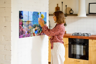 Tableau aimanté horizontal La vie sous-marine