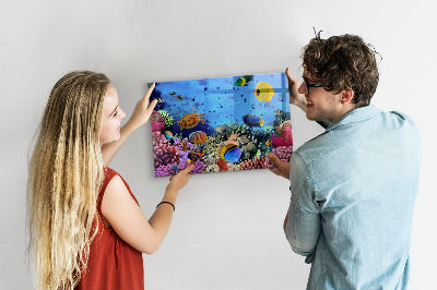 Tableau aimanté horizontal La vie sous-marine
