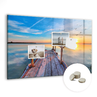 Tableau mural magnétique Jetée du lac