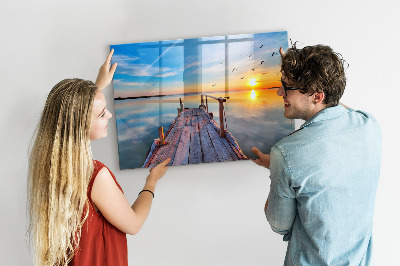 Tableau mural magnétique Jetée du lac