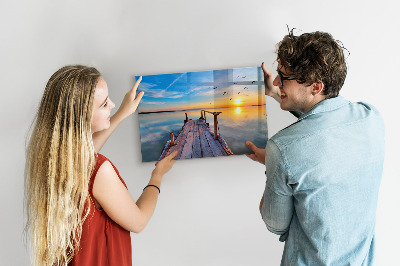 Tableau mural magnétique Jetée du lac