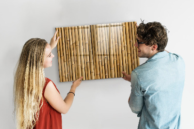Tableau aimanté horizontal bâtons de bambou
