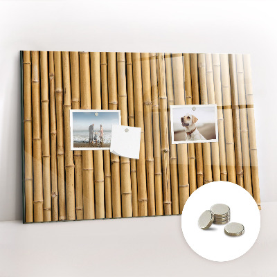 Tableau aimanté horizontal bâtons de bambou