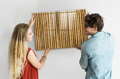 Tableau aimanté horizontal bâtons de bambou