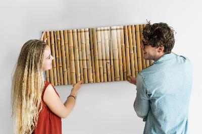 Tableau aimanté horizontal bâtons de bambou