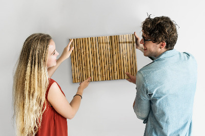 Tableau aimanté horizontal bâtons de bambou
