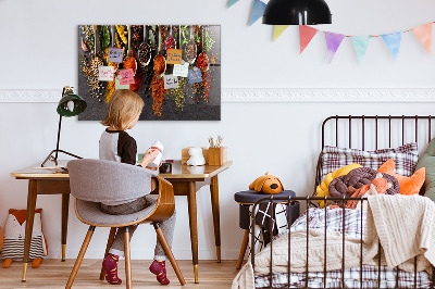 Tableau aimanté horizontal Épices sur cuillères