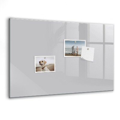 Tableau aimanté horizontal Couleur gris clair