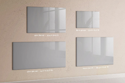 Tableau aimanté horizontal Couleur gris clair