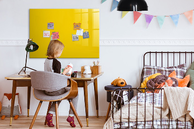 Tableau magnétique enfant Couleur jaune clair