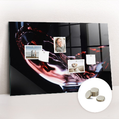 Tableau aimanté horizontal Un verre de vin