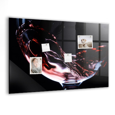 Tableau aimanté horizontal Un verre de vin