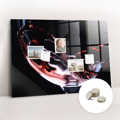 Tableau aimanté horizontal Un verre de vin