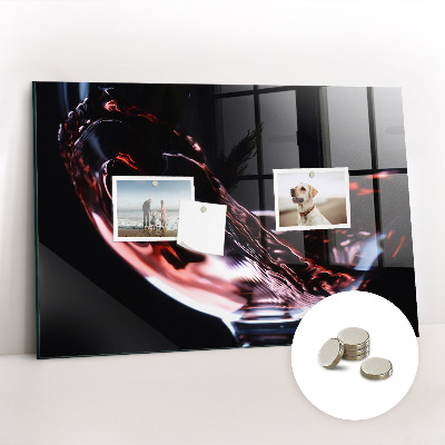 Tableau aimanté horizontal Un verre de vin